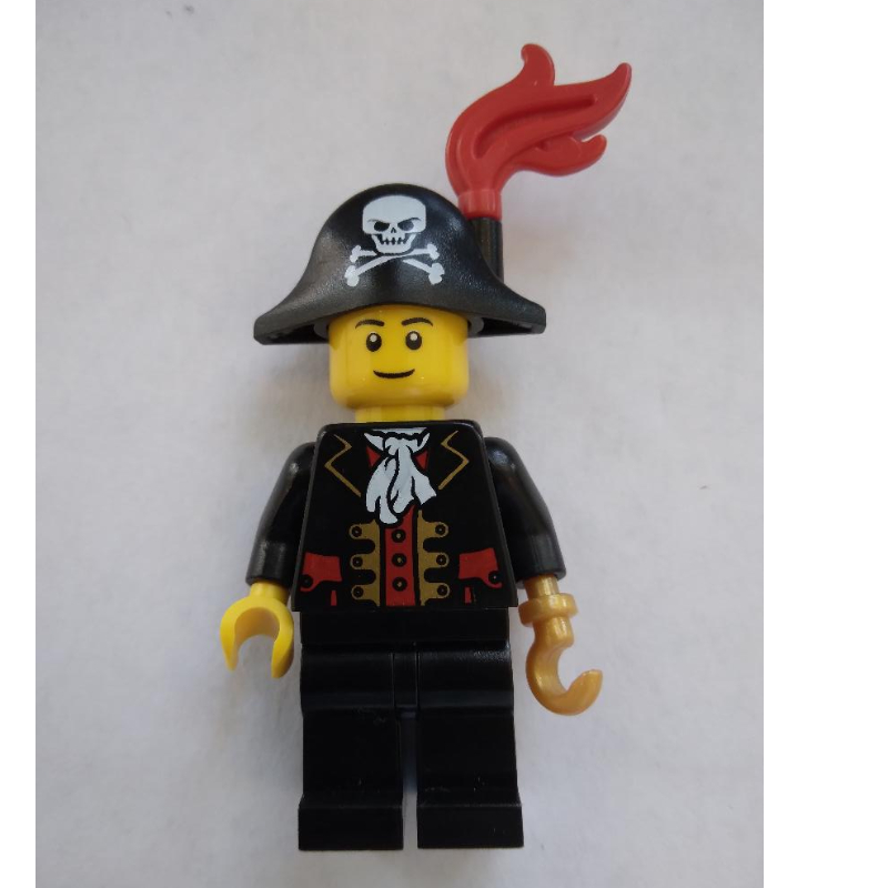 Pirate - capitaine, jambes noires, plume, sourcils noirs (Pirate - Captain, Black Legs, Plume, Black Eyebrows)