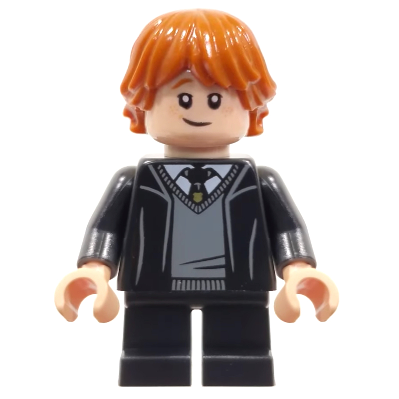 Ron Weasley, robe ouverte gryffondor, courtes jambes noires (Ron Weasley, Open Gryffindor Robe, Short Black Legs)