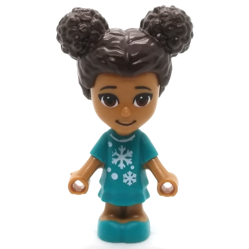 Andrea — micro-poupée, robe turquoise foncé (Andrea - Microdoll, Dark Turquoise Dress)