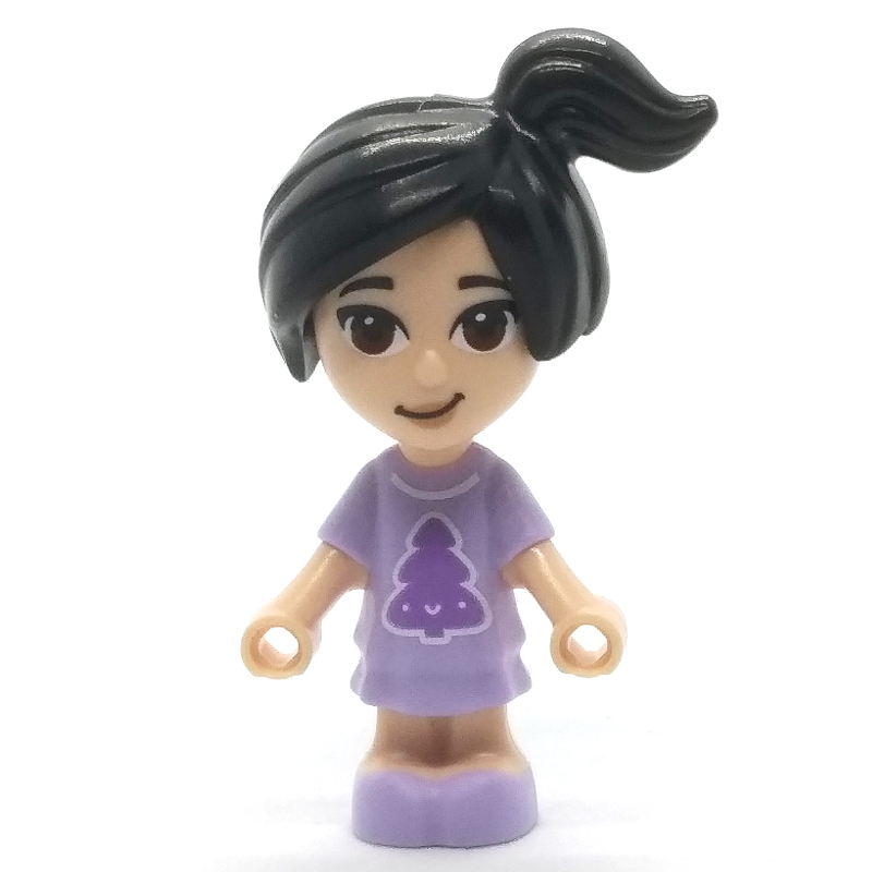 Emma — micro-poupée, robe lavande (Emma - Microdoll, Lavender Dress)