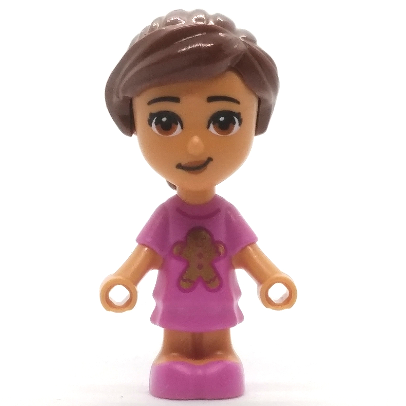 Olivia — micro-poupée, robe rose foncé (Olivia - Microdoll, Dark Pink Dress)