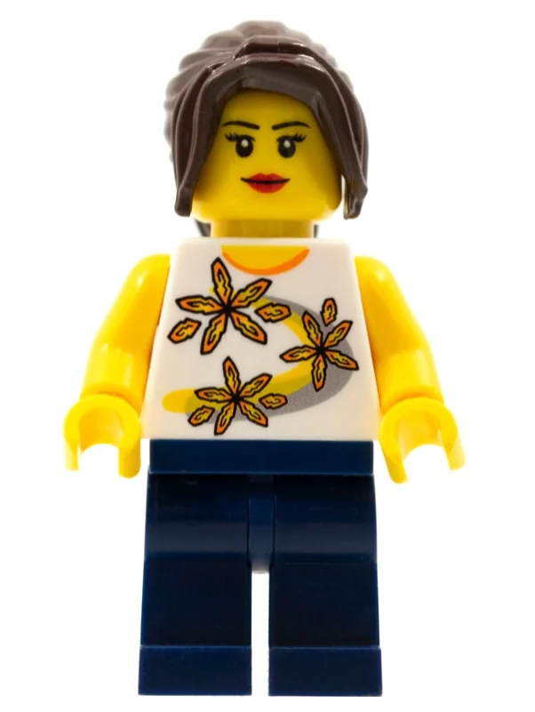 Torse blanc, jambes bleu foncé, cheveux bruns foncés - wauwatosa (White Torso, Dark BLue Legs, Dark Brown Hair - Wauwatosa)