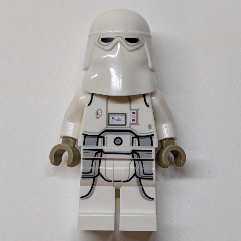 Soldat des neiges, hanches blanches, tête nougat clair, grand sourire (Snowtrooper, White Hips, Light Nougat Head, Grin)