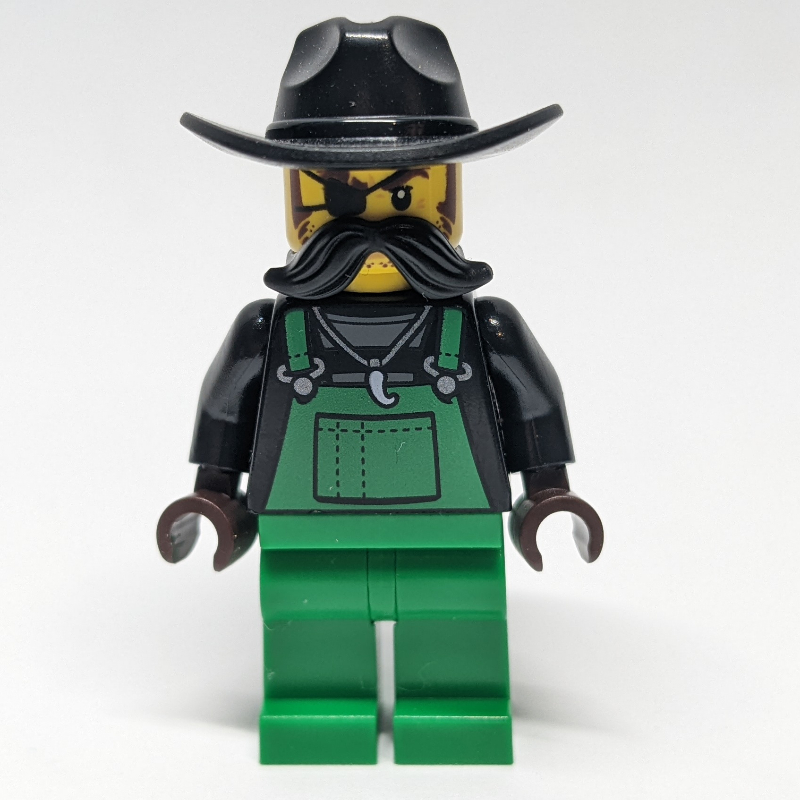 Bandit, serpent rattler, salopette verte (Criminal, Snake Rattler, Green Overalls)