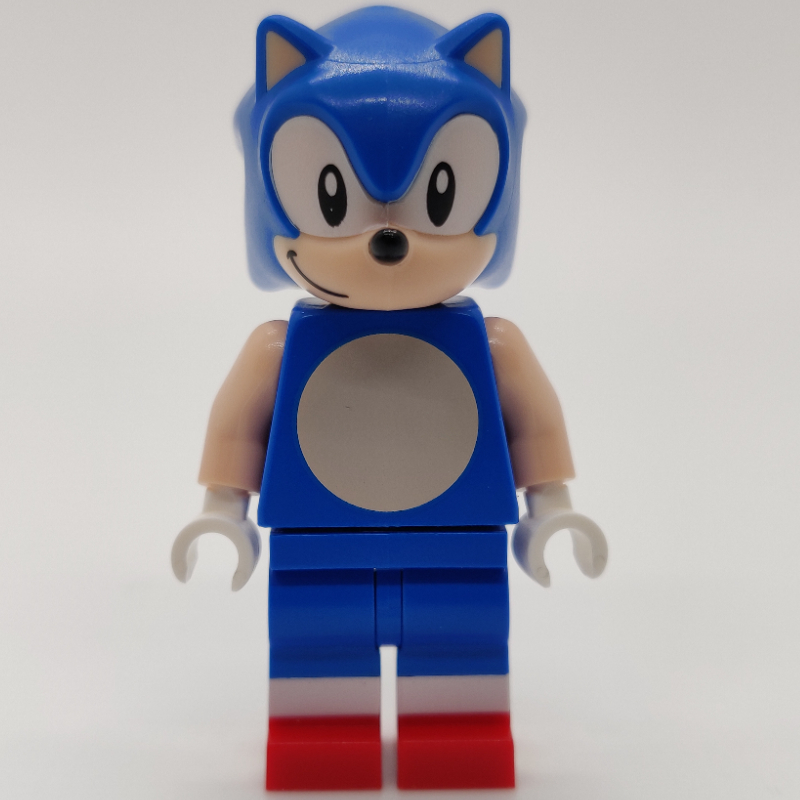 Sonic le hérisson, visage nougat clair, yeux noirs (Sonic the Hedgehog, Light Nougat Face, Black Eyes)
