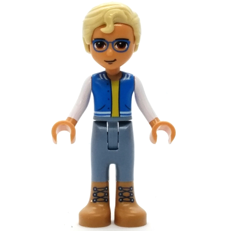 Sebastian - veste bleue, pantalon bleu sable, cheveux beige (Sebastian - Blue Jacket, Sand Blue Pants, Tan Hair)
