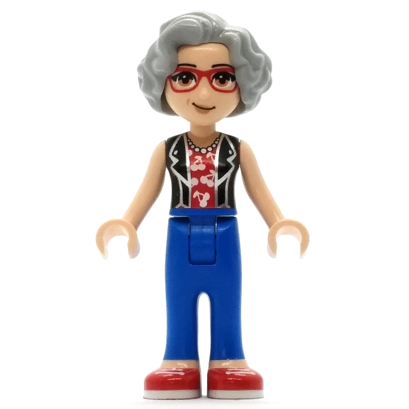 Dottie - haut noir, pantalon bleu, cheveux gris bleuté clair (Dottie - Black Top, Blue Pants, Light Bluish Grey Hair)