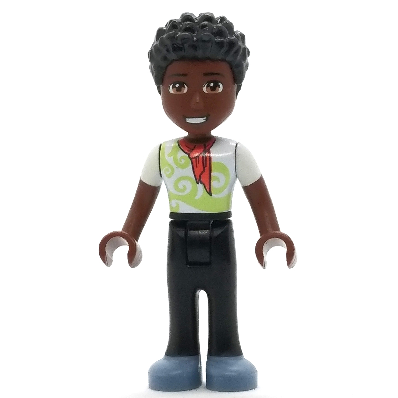Trevor — chemise blanche, pantalon noir, cheveux noirs (Trevor - White Shirt, Black Pants, Black Hair)