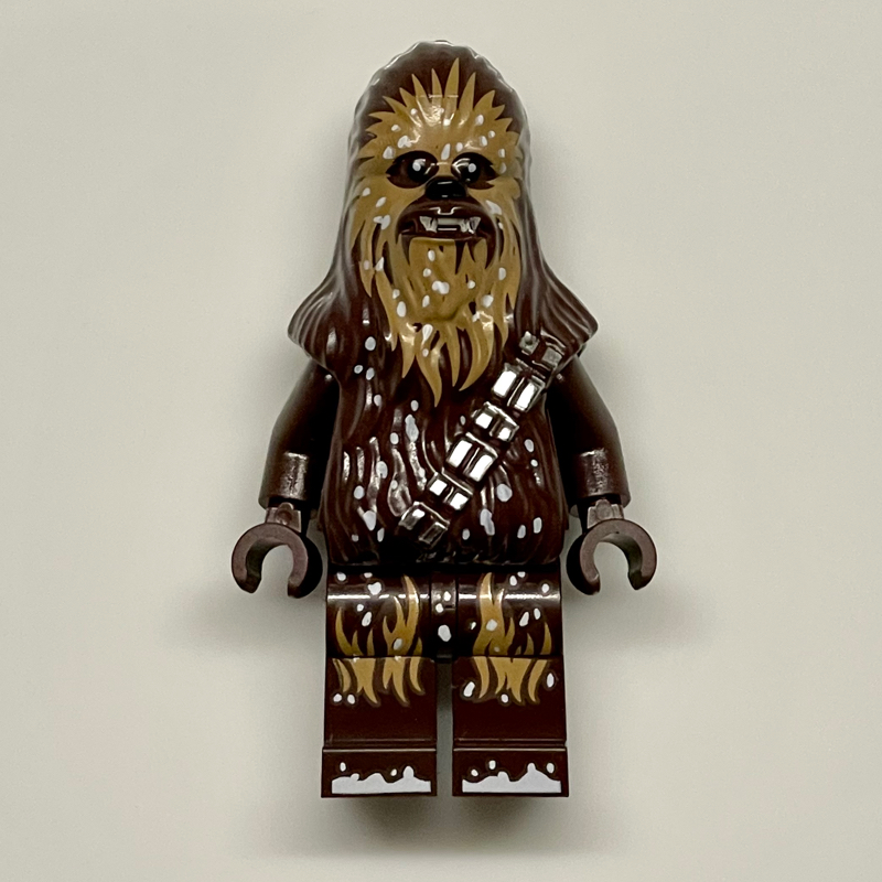 Chewbacca - torse brun foncé avec nougat moyen, motif imprimé neige (Chewbacca - Dark Brown Torso with Medium Nougat, Snow Print)