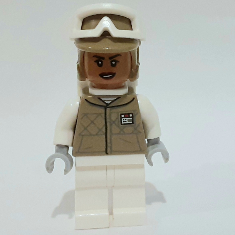 Soldat rebelle dans l'uniforme de Hoth, tête nougat, sac à dos (Rebel Trooper in Hoth Uniform, Nougat Head, Backpack)