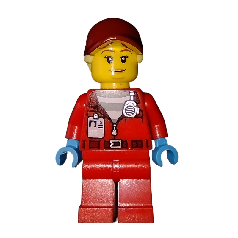 Criminel, grand Betty, uniforme rouge de prison (Criminal, Big Betty, Red Prison Uniform)