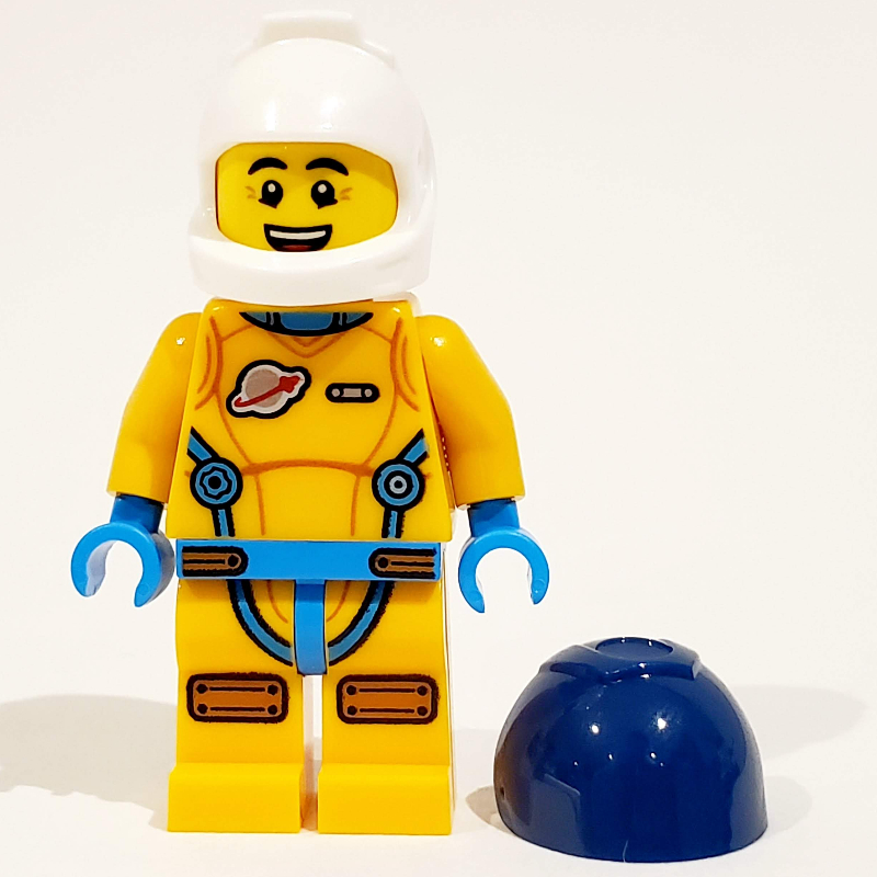 Astronaute, homme, tenue orange clair vif, visière bleu foncé (Astronaut, Male, Bright Light Orange Suit, Dark Blue Visor)