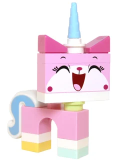 Unikitty, pied vert d’eau léger, yeux fermés, langue dans la bouche / cheerykitty (chitty cheery) (Unikitty, Light Aqua Foot, Closed Eyes, Tongue in Mouth / Cheerykitty (Cheery Kitty))