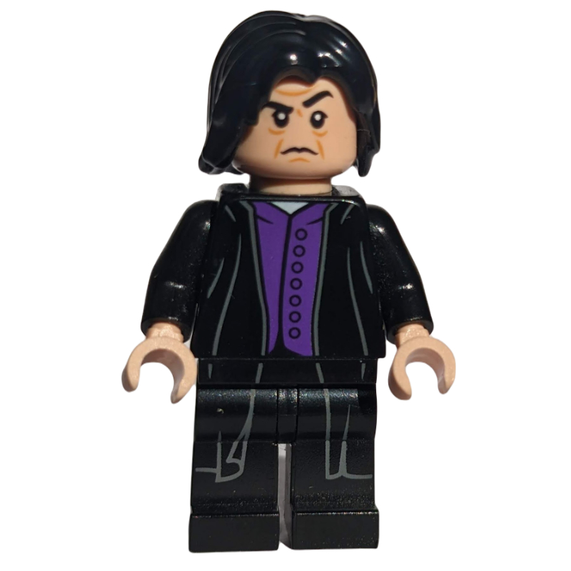 Professeur Severus Snape, longues robes sur gilet violet foncé (pas de queues de chemise motif imprimé) (Professor Severus Snape, Long Robes over Dark Purple Vest (No Shirt Tails Print))