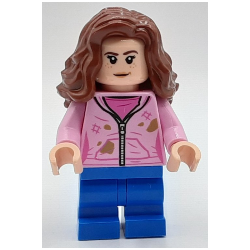 Hermione Granger, sweat à capuche rose vif sur chemise rose foncé, jambes moyennes, sourire en coin / en colère (Hermione Granger, Bright Pink Hoodie over Dark Pink Shirt, Medium Legs, Smirk / Angry)