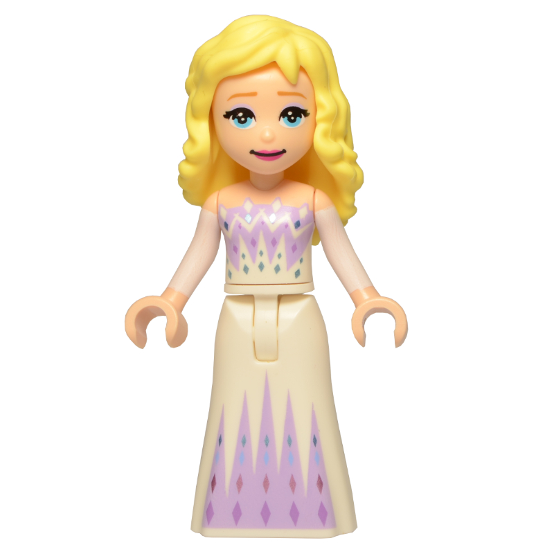 Elsa, robe lavande moyen et blanche, sans cape (Elsa, Medium Lavender and White Dress, No Cape)
