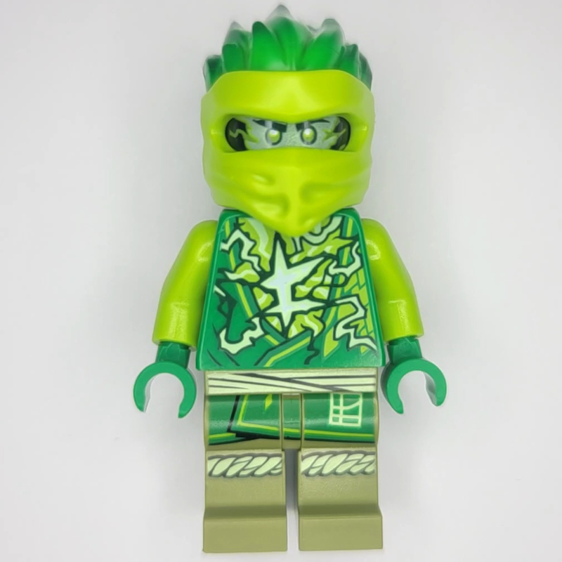 Lloyd — entraînement Spinjitzu, tête vert transparent (Lloyd - Spinjitzu Training, Trans-Green Head)