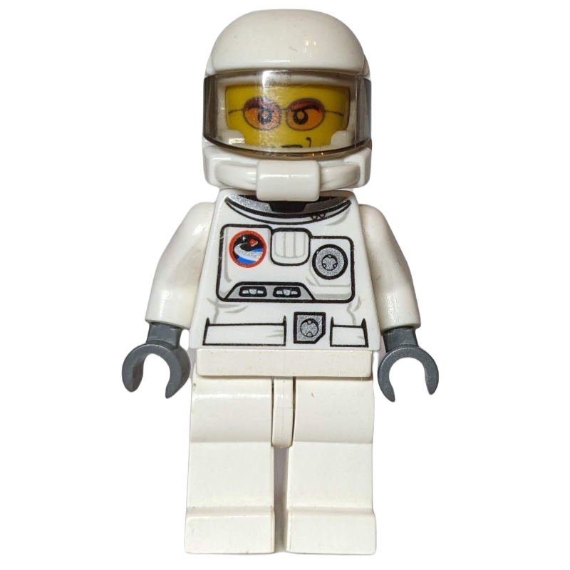 Astronaute, blanc, espace casque avec visière transparent-brun, lunettes de soleil orange (3626c tête) (Astronaut, White, Space Helmet with Trans-Brown Visor, Orange Sunglasses (3626c Head))