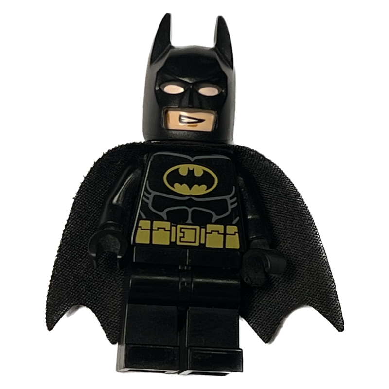 Batman, tenue noire, cape et cagoule noires, logo Batman jaune (56630 cape) (3626c tête) (Batman, Black Suit, Black Cape and Cowl, Yellow Batman Logo (56630 Cape) (3626c Head))