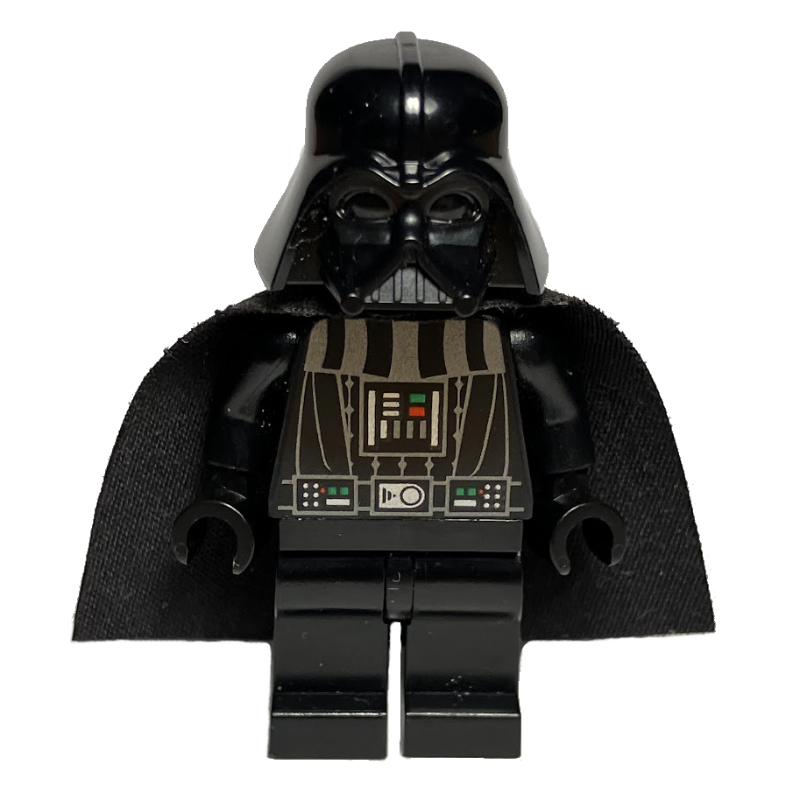 Dark Vador, peau gris bleuté clair, pupilles blanches (tête 3626c) (Darth Vader, Light Bluish Gray Skin, White Pupils (3626c Head))