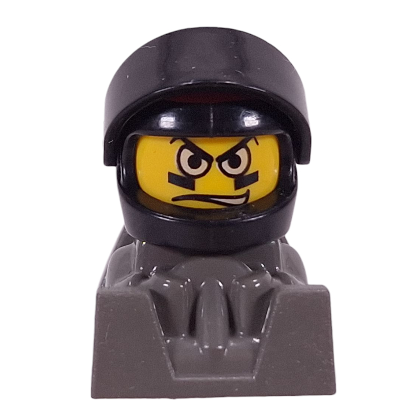 Racer - casque noir, visière noire, corps gris foncé (Racer - Black Helmet, Black Visor, Dark Gray Body)