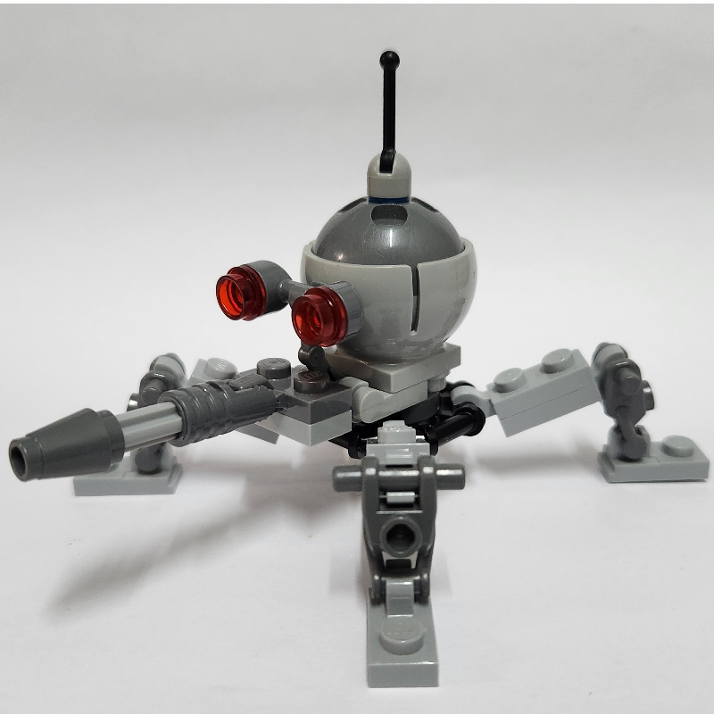 Droïde d'araignée naine, dôme gris bleuté foncé, canon gris bleuté foncé fixe (Dwarf Spider Droid, Dark Bluish Gray Dome, Fixed Dark Bluish Gray Cannon)