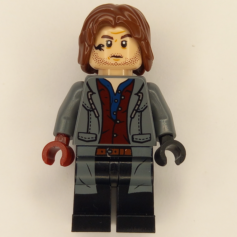 Rainn delacourt - veste gris bleuté foncé, chemise rouge (Rainn DeLaCourt - Dark Bluish Gray Jacket, Red Shirt)