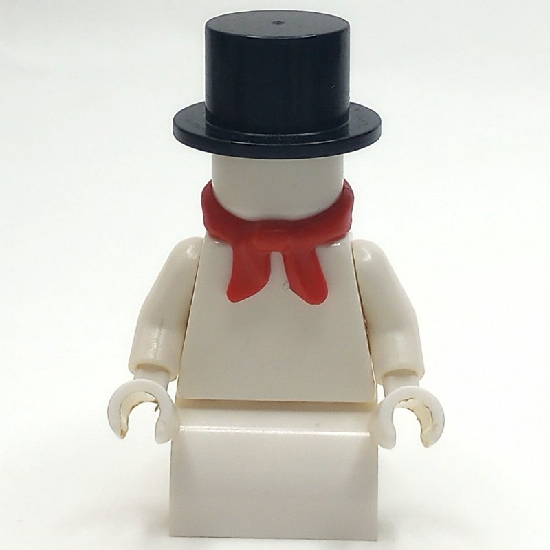 Bonhomme de neige - écharpe rouge, chapeau noir (Snowman - Red Scarf, Black Hat)