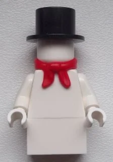 Bonhomme de neige - écharpe rouge, chapeau noir (Snowman - Red Scarf, Black Hat)