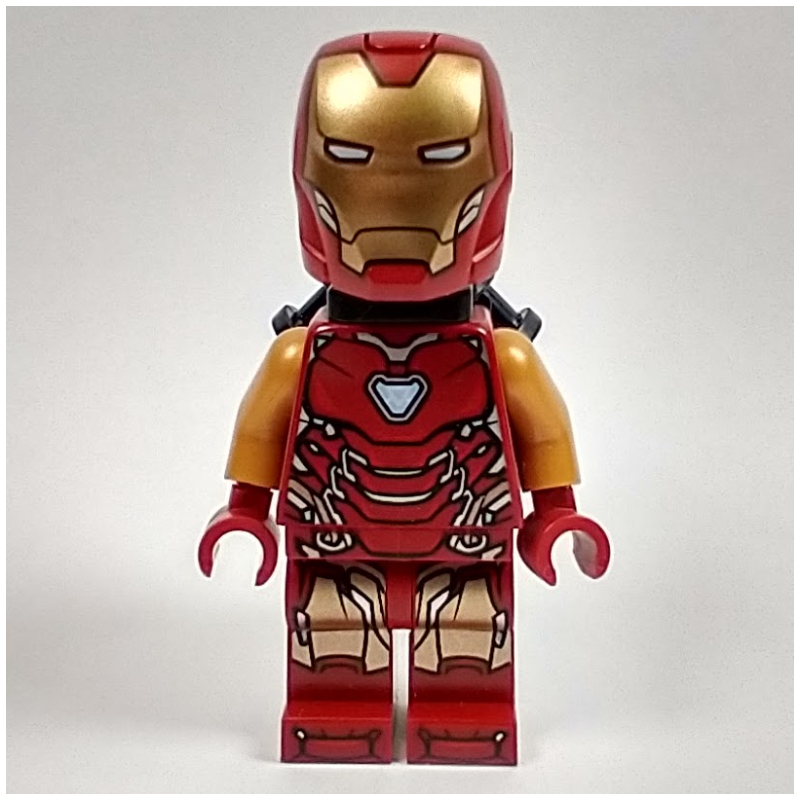Iron Man marque 85 armure, bras or nacré, tête bleu clair transparent (Iron Man Mark 85 Armor, Pearl Gold Arms, Trans-Light Blue Head)