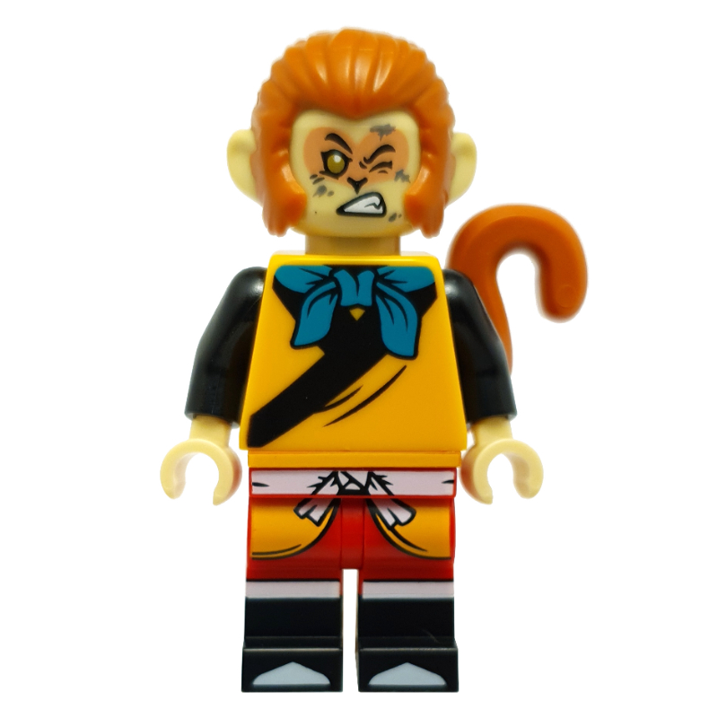 Roi-Singe, arc turquoise foncé, clin d'œil (Monkey King, Dark Turquoise Bow, Winking)