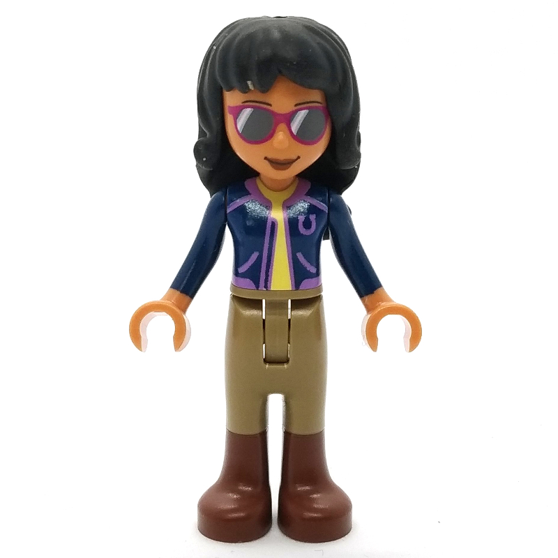 Savane - veste bleu foncé, pantalon beige foncé, cheveux noirs (Savannah - Dark Blue Jacket, Dark Tan Pants, Black Hair)
