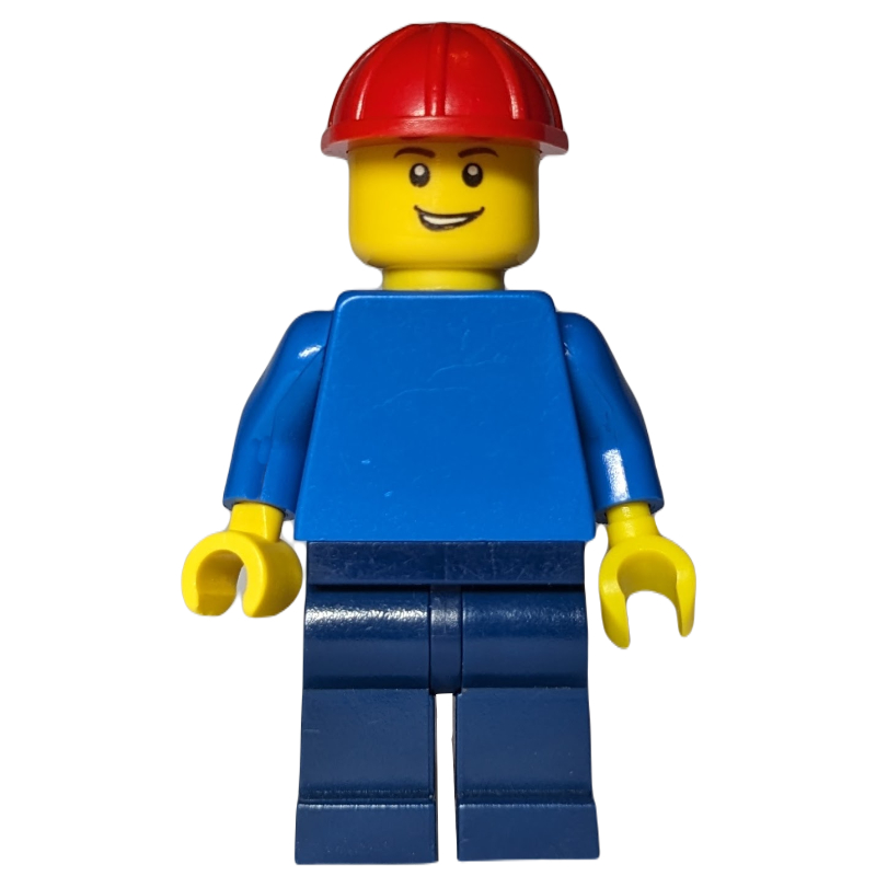Torse bleu, jambes bleu foncé, chapeau rouge (Blue Torso, Dark Blue Legs, Red Hat)