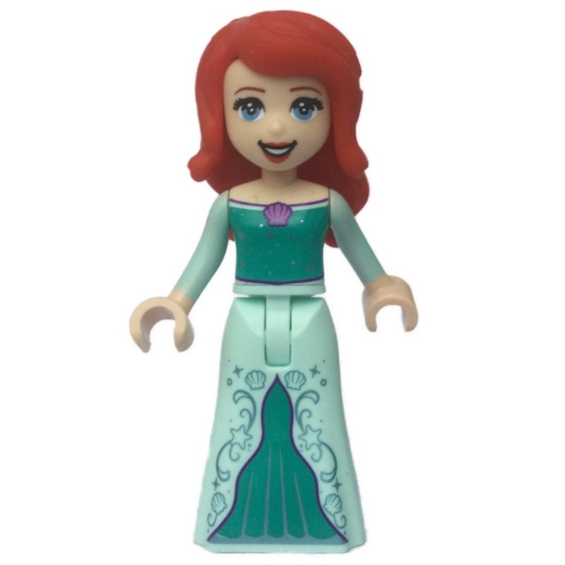 Ariel — forme humaine, robe vert d’eau clair et turquoise foncé (Ariel - Human Form, Light Aqua/Dark Turquoise Dress)