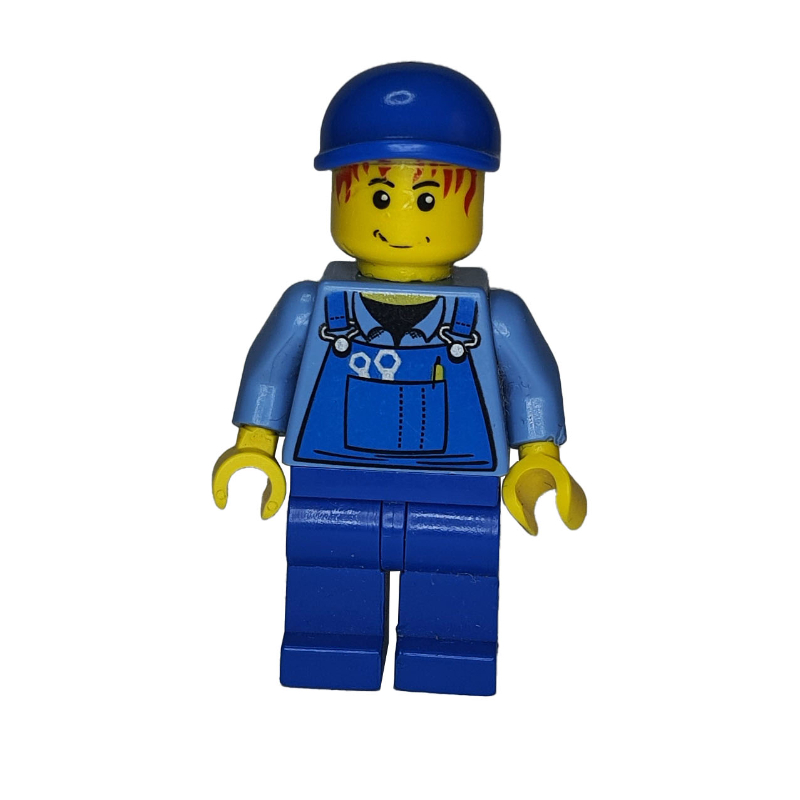 Torse bleu moyen, salopette bleue, casquette bleue (86035) (Medium Blue Torso, Blue Overall, Blue Cap (86035))