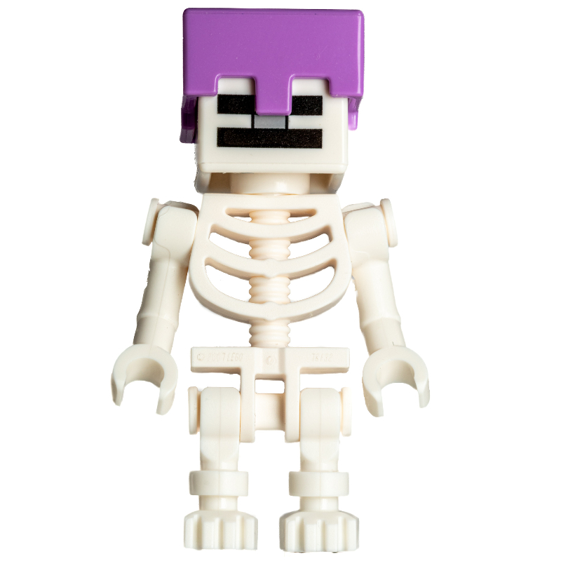 Squelette, crâne carré, casque lavande moyen (78132 torse) (Skeleton, Square Skull, Medium Lavender Helmet (78132 Torso))