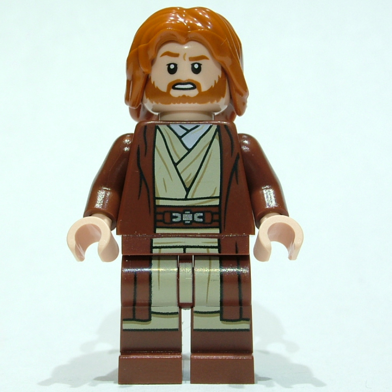 Obi-Wan Kenobi — robe brun rougeâtre, cheveux longs (Obi-Wan Kenobi - Reddish Brown Robe, Long Hair)