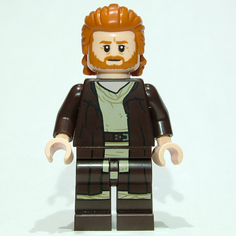 Obi-Wan Kenobi — robe marron foncé, cheveux longs (Obi-Wan Kenobi - Dark Brown Robe, Long Hair)