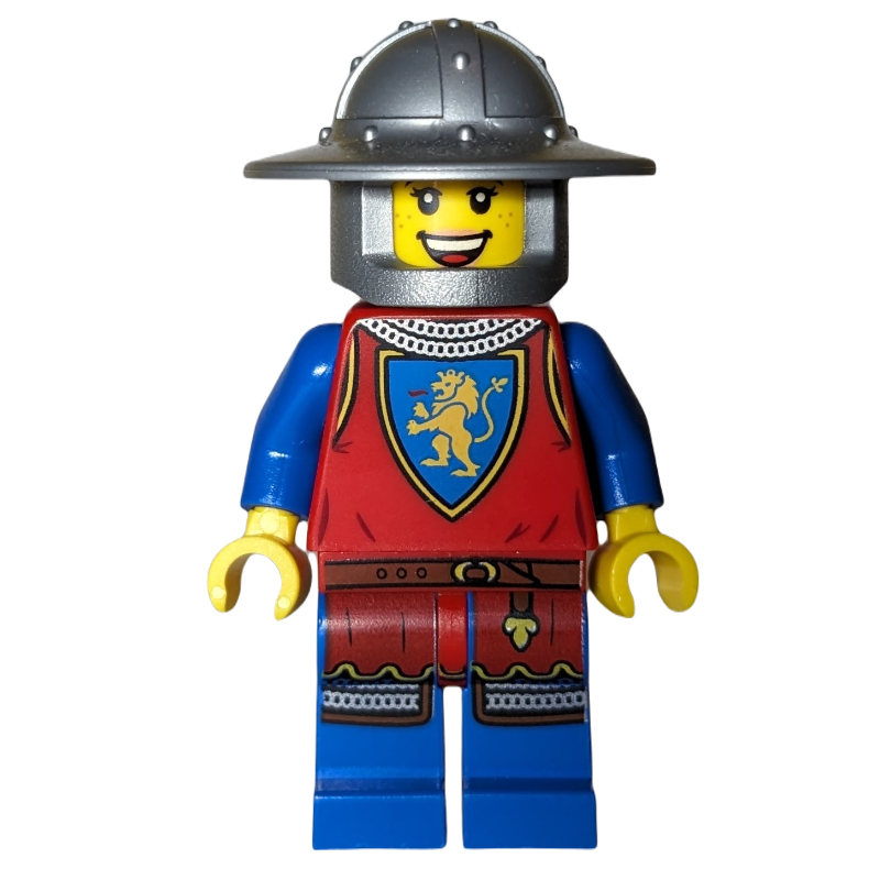 Chevalier, femme, casque à grand bord, yeux fermés (Knight, Woman, Wide Brim Helmet, Eyes Closed)