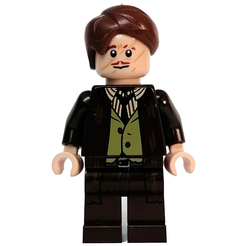 Remus Lupin, costume déchiré brun foncé (jambes imprimées) (Remus Lupin, Dark Brown Torn Suit (Printed Legs))