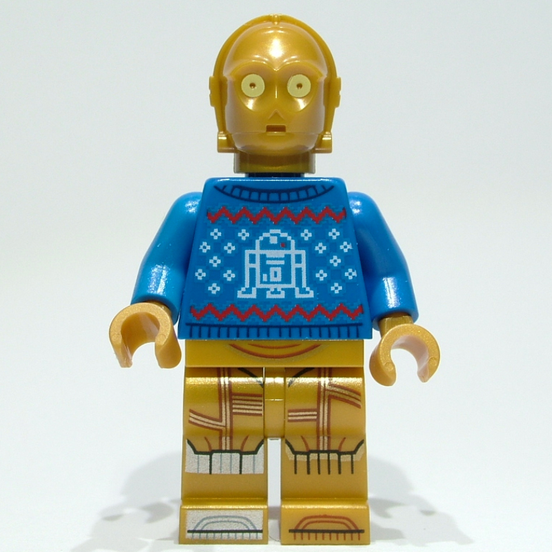 C-3PO, chandail de vacances bleu (C-3PO, Blue Holiday Sweater)