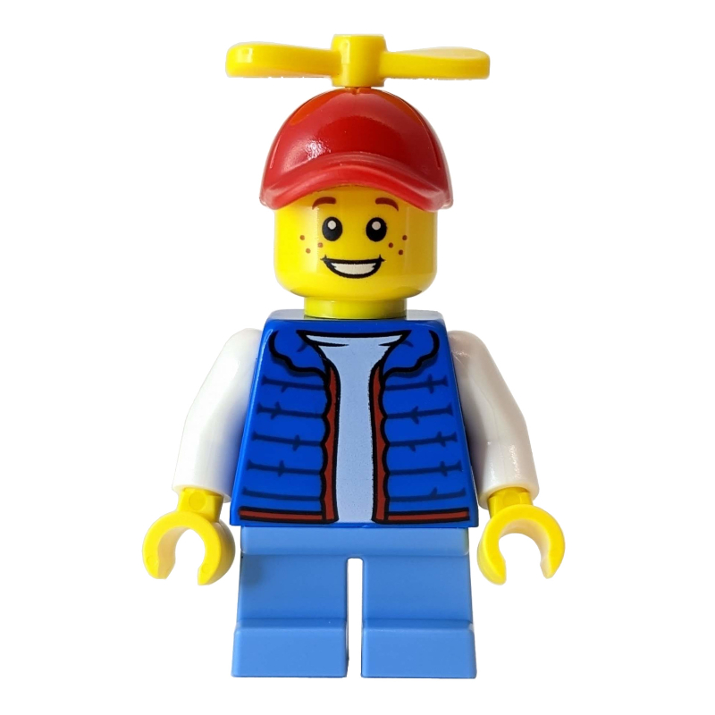 Billy mccloud - veste bleue, casquette rouge avec hélice (Billy McCloud - Blue Jacket, Red Cap with Propeller)