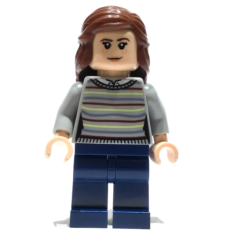 Hermione Granger, pull gris bleuté clair à rayures, jambes bleu foncé (Hermione Granger, Light Bluish Gray Sweater with Stripes, Dark Blue Legs)