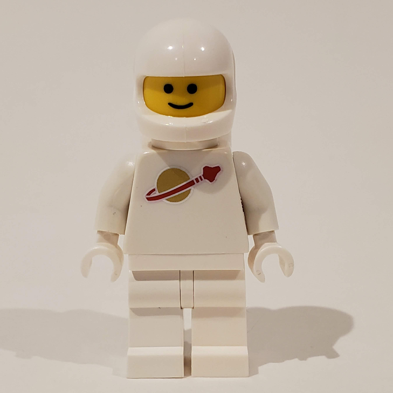 Astronaute classique, blanc avec des réservoirs d'air (2446 casque) (3626c tête) (3883a bouteille d’air) (Classic Spaceman, White with Airtanks (2446 Helmet) (3626c Head) (3883a Airtank))