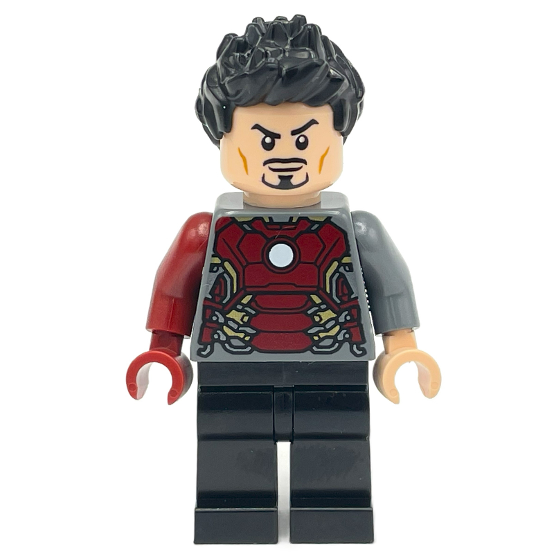 Tony aust se transformant en Iron Man, torse gris bleuté foncé (Tony Stark Transforming into Iron Man, Dark Bluish Grey Torso)