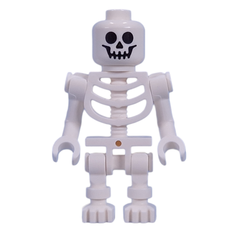 Squelette, face standard, bras pliés, attaches à main verticaux, 78132 torse, tête 3626c (Skeleton, Standard Face, Bent Arms, Vertical Hand Clips, 78132 Torso, 3626c Head)