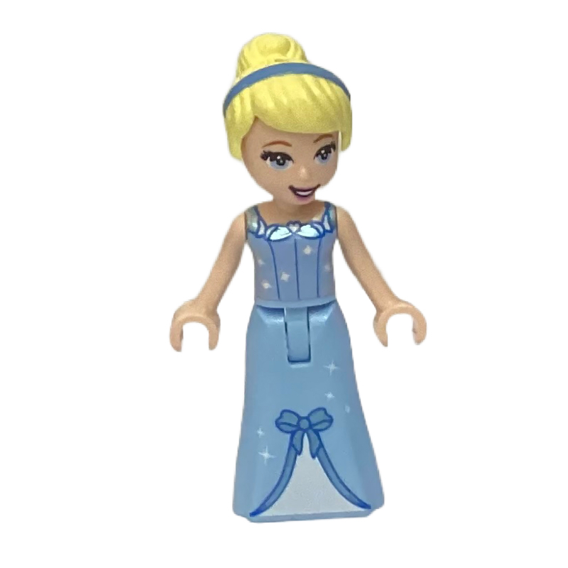 Cinderella - robe bleu clair clair, sous-robe blanche - charnière fine (Cinderella - Bright Light Blue Dress, White Under-Dress - Thin Hinge)