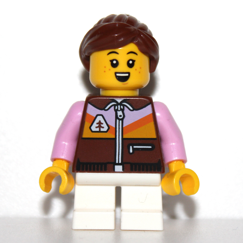 Enfant - torse brun rougeâtre, jambes blanches, cheveux brun rougeâtre (Kid - Reddish Brown Torso, White Legs, Reddish Brown Hair)