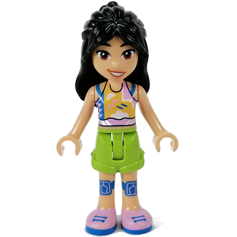 Liann — haut blanc, pantalon vert citron (Liann - White Top, Lime Pants)