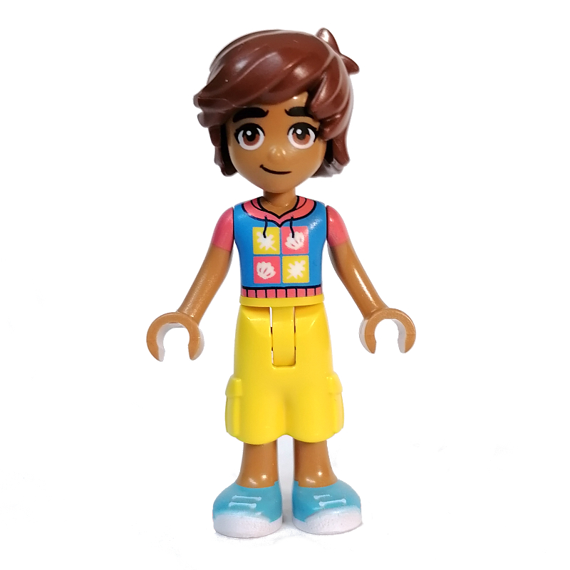 Leo - haut bleu azur foncé, pantalon jaune (Leo - Dark Azure Top, Yellow Pants)